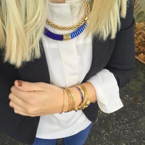 :: Stella & Dot Marine Hand Beaded Necklace - Picture 7 of 11